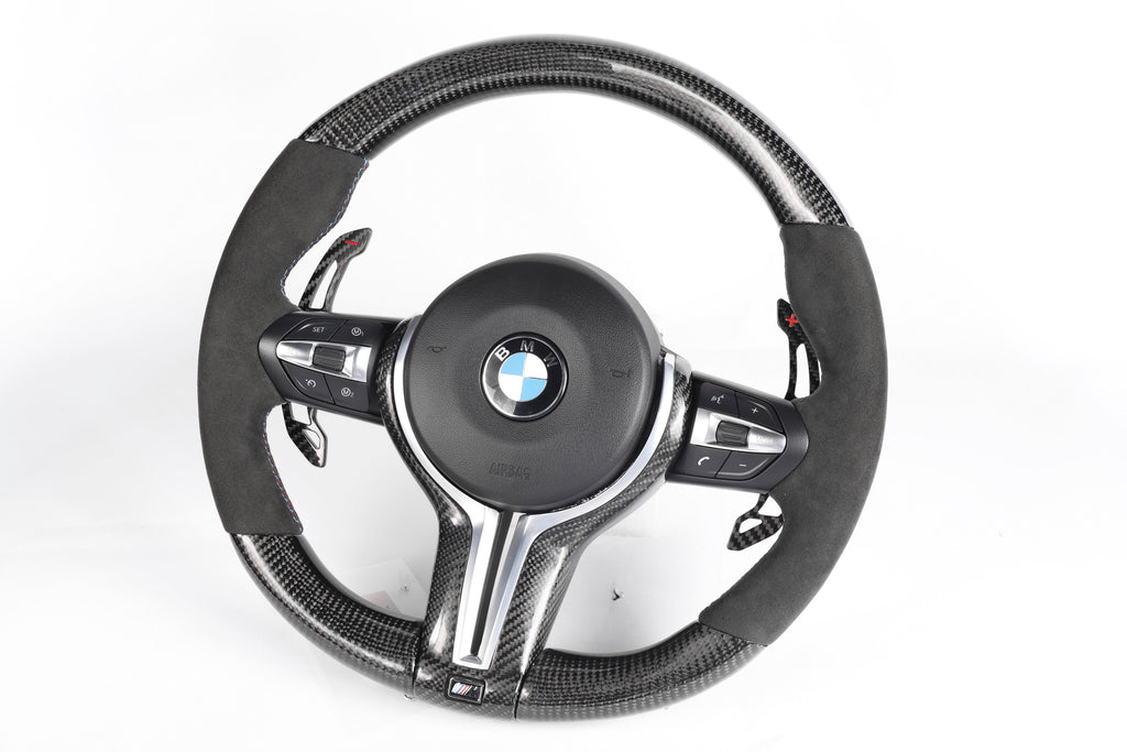 BMW F-Series Gloss Carbon Fiber & Alcantara Steering Wheel – Performance Spec