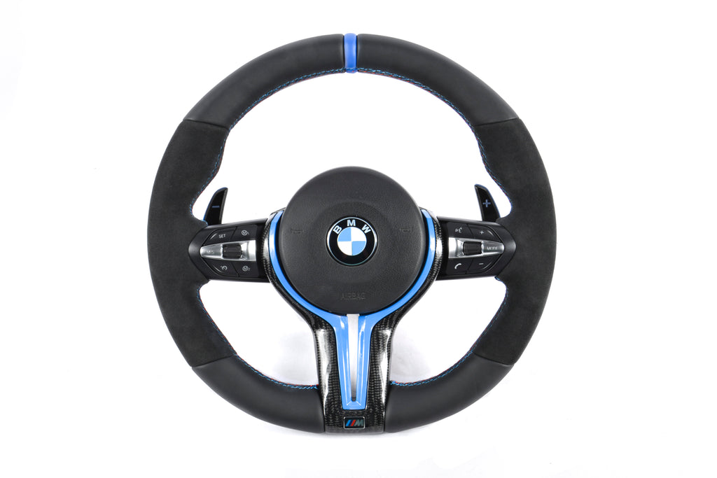 BMW F-Series Alcantara & Carbon Fiber Steering Wheel – Yas Marina Blue Edition