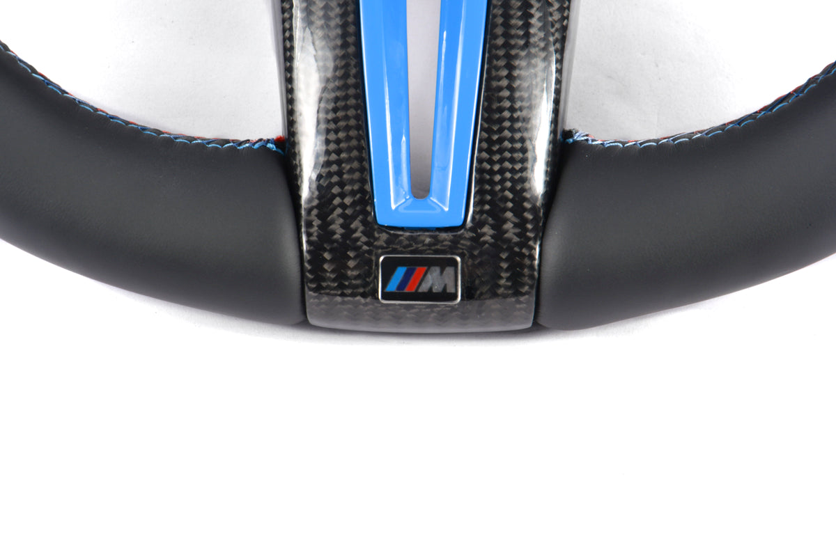 BMW F-Series Alcantara & Carbon Fiber Steering Wheel – Yas Marina Blue Edition