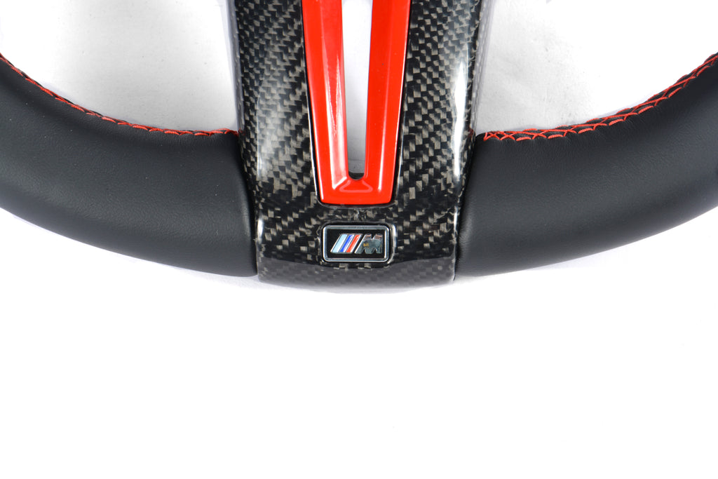 BMW F-Series Alcantara & Carbon Fiber Steering Wheel – Melbourne Red Edition