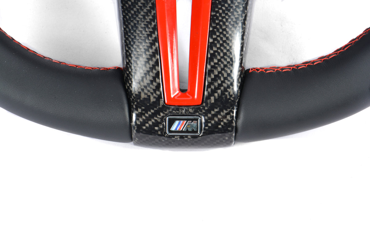 BMW F-Series Alcantara & Carbon Fiber Steering Wheel – Melbourne Red Edition
