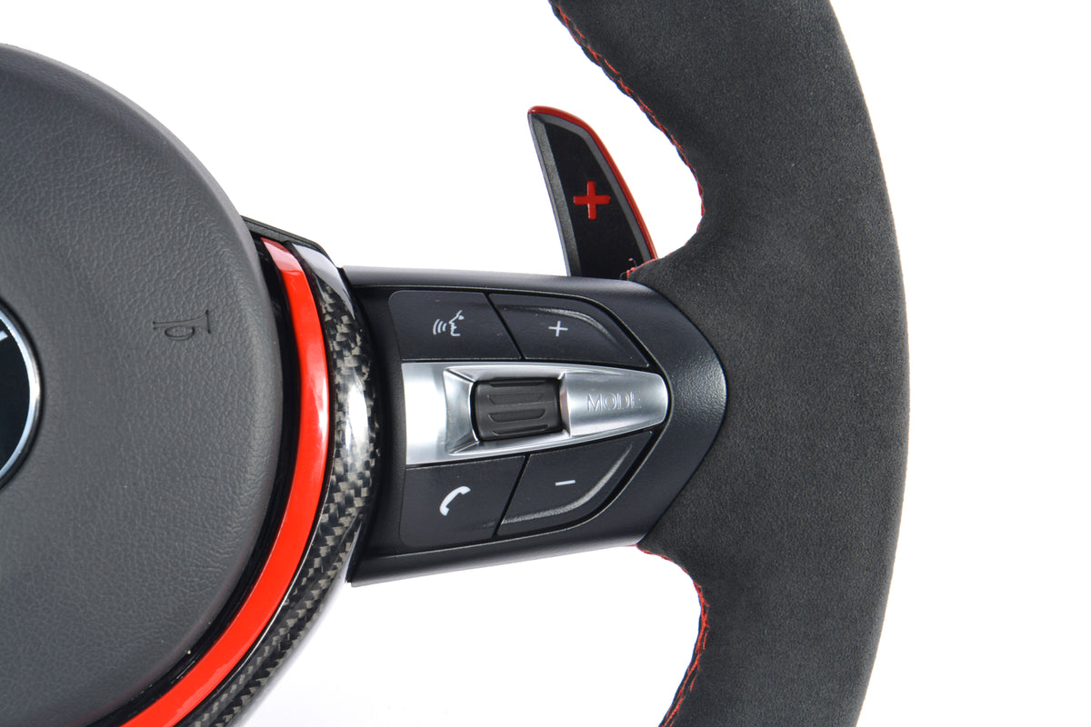 BMW F-Series Alcantara & Carbon Fiber Steering Wheel – Melbourne Red Edition
