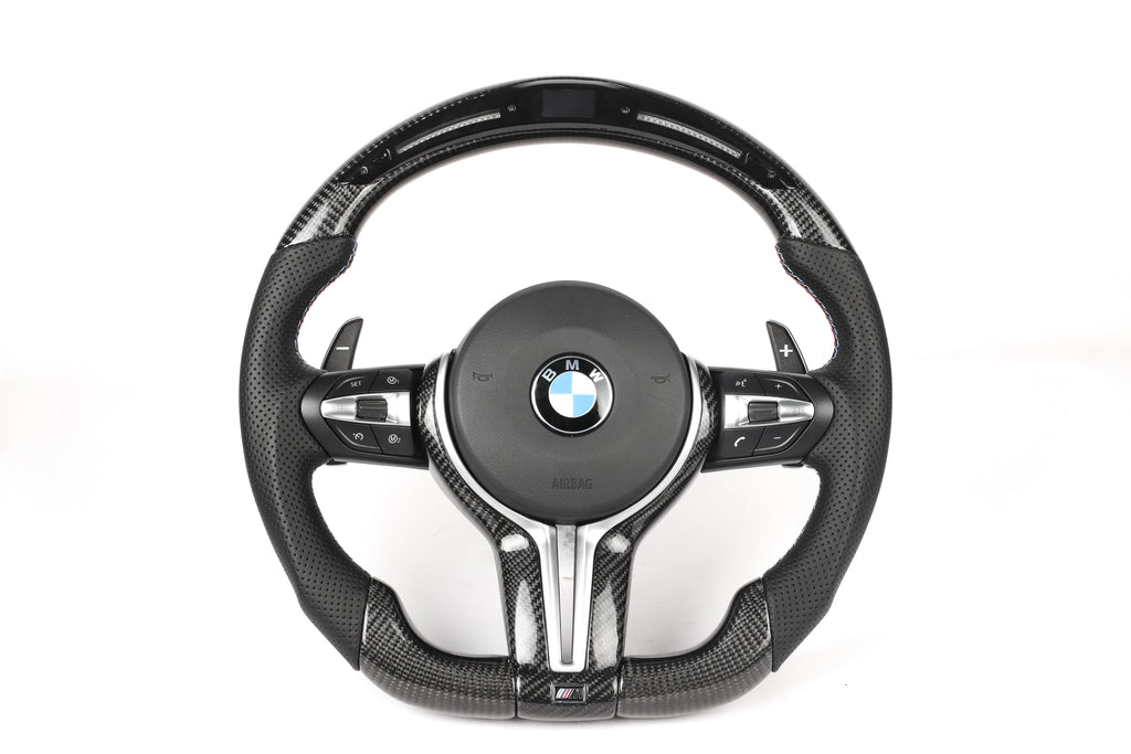 BMW F-Series M-Performance LED Shift Light Carbon Fiber Steering Wheel