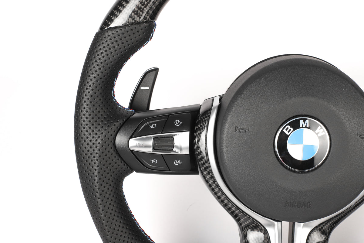 BMW F-Series M-Performance LED Shift Light Carbon Fiber Steering Wheel