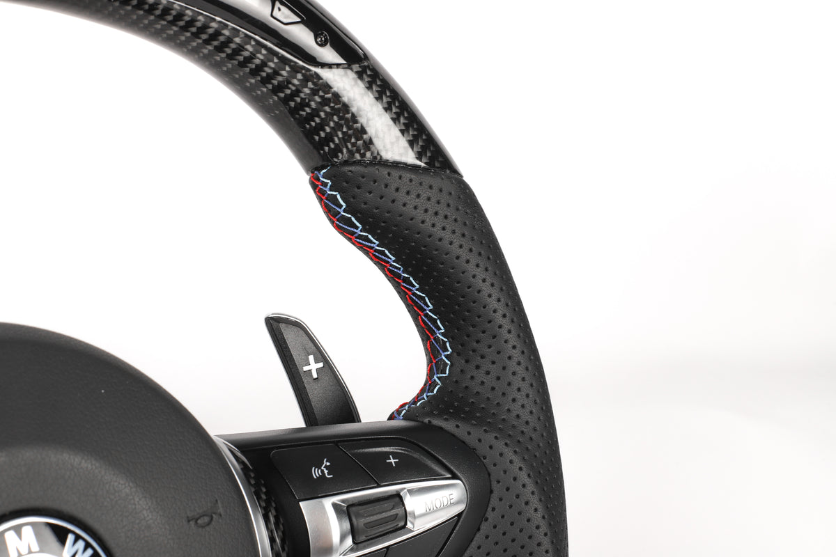 BMW F-Series M-Performance LED Shift Light Carbon Fiber Steering Wheel