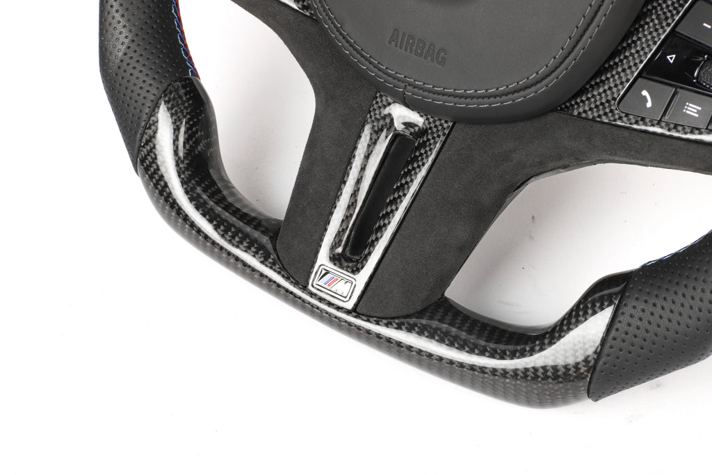 BMW G-Series Custom LED Gloss Carbon Fiber Steering Wheel