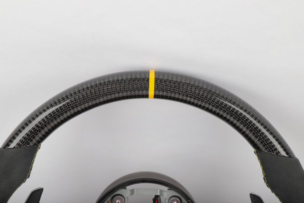 BMW F-Series Alcantara & Carbon Fiber Steering Wheel – Speed Yellow Edition