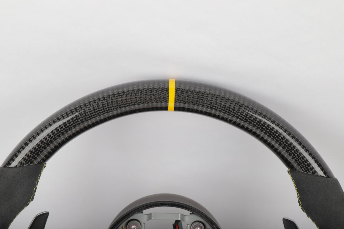 BMW F-Series Alcantara & Carbon Fiber Steering Wheel – Speed Yellow Edition