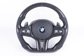 BMW G-Series Custom Gloss Carbon Fiber & Perforated Leather Steering Wheel