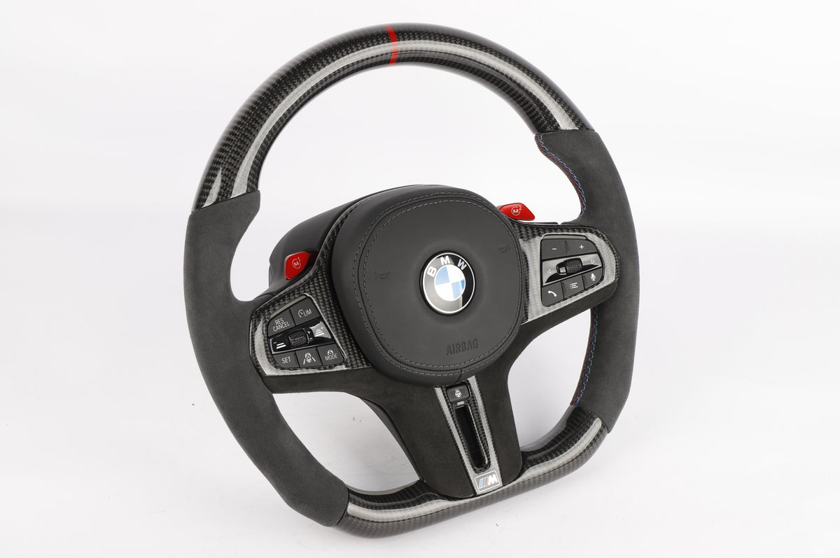 BMW G-Series Custom Matte Carbon Fiber & Alcantara Steering Wheel