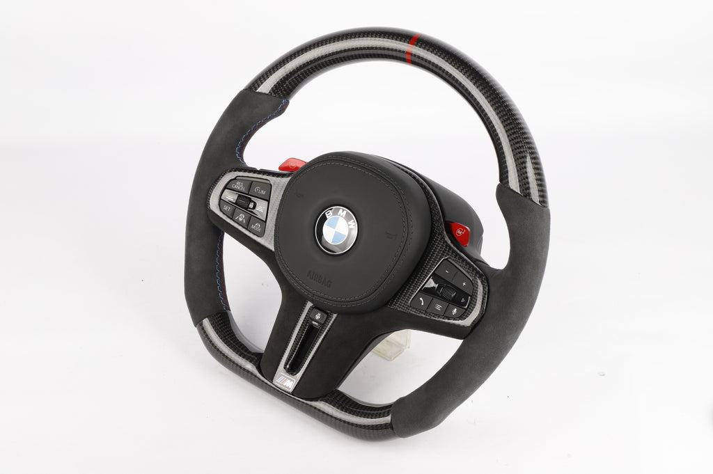 BMW G-Series Custom Matte Carbon Fiber & Alcantara Steering Wheel