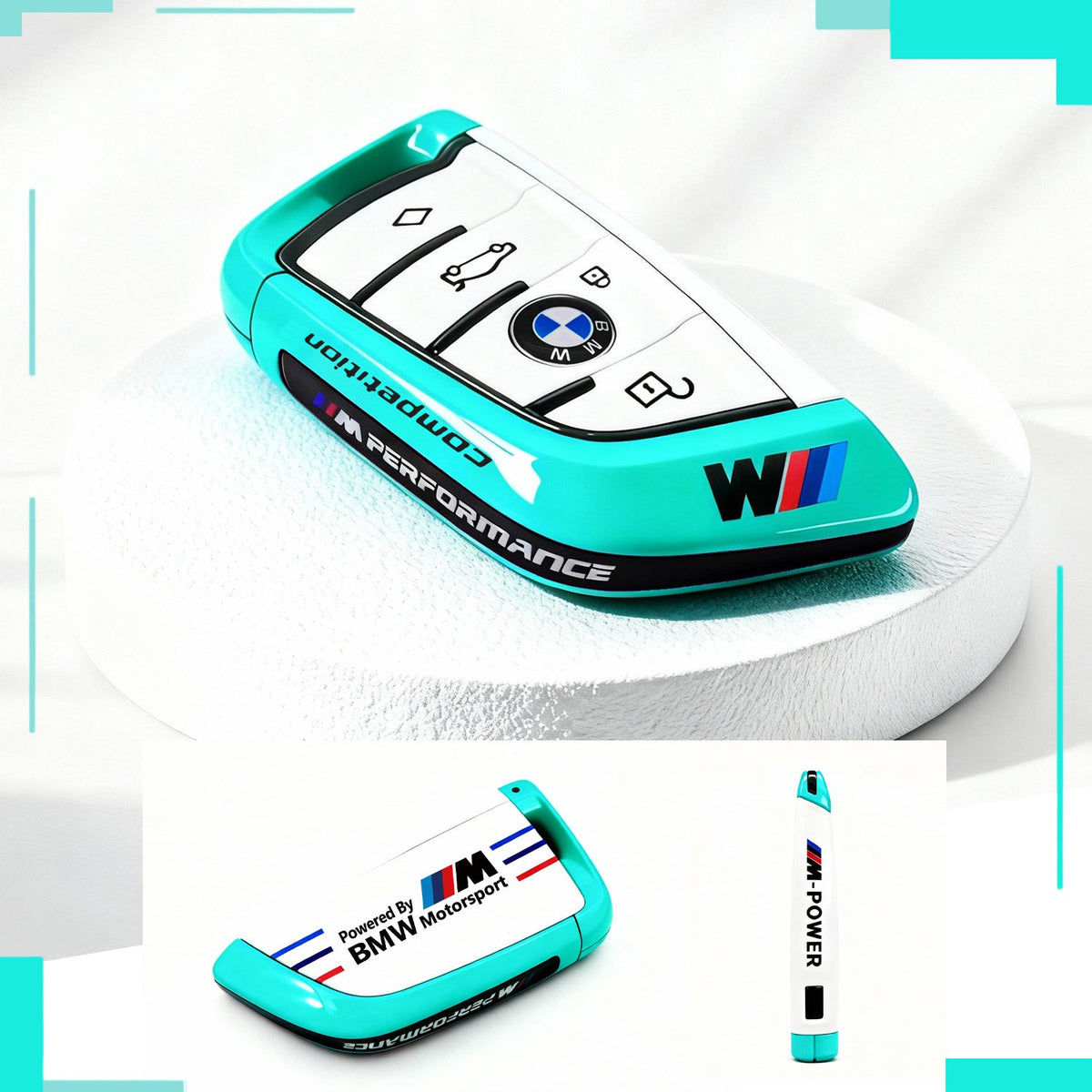 BMW key shell — Miami Turquoise