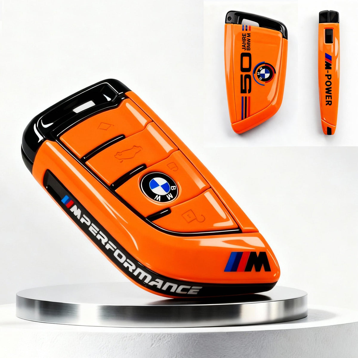 BMW key shell — Fire Orange