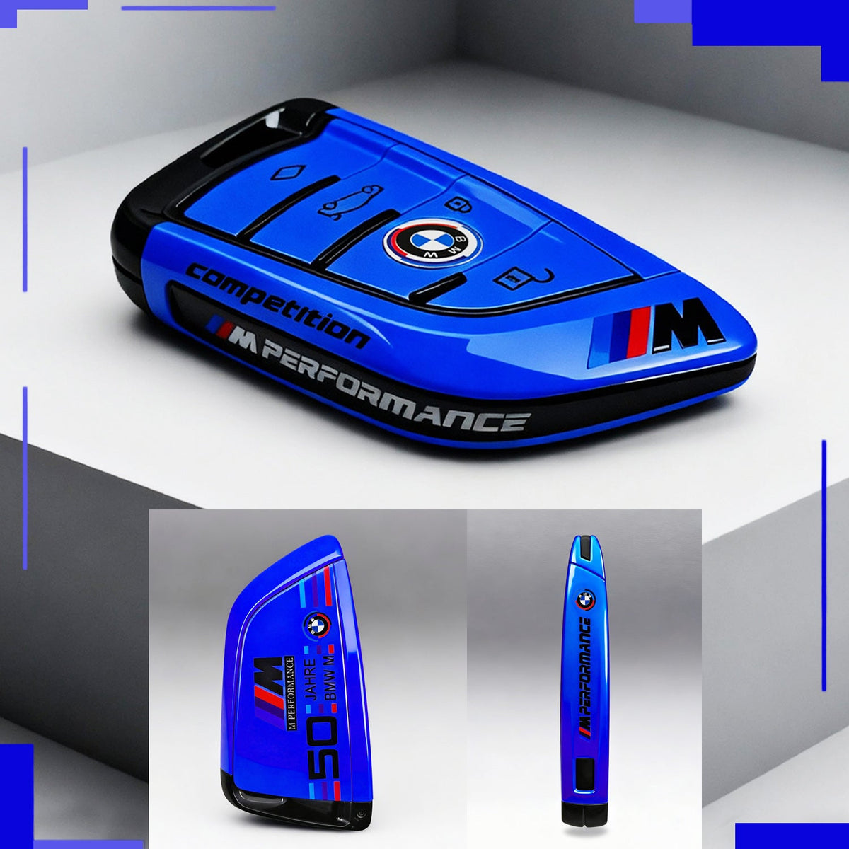 BMW key shell — Marina Bay Blue