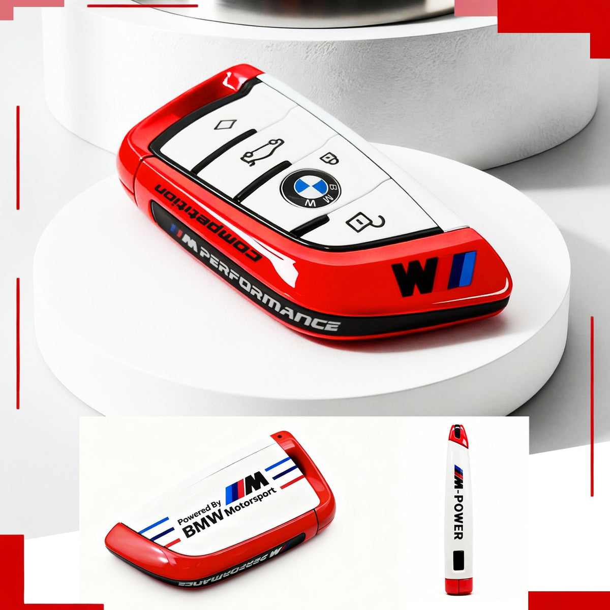 BMW key shell — Racing Red